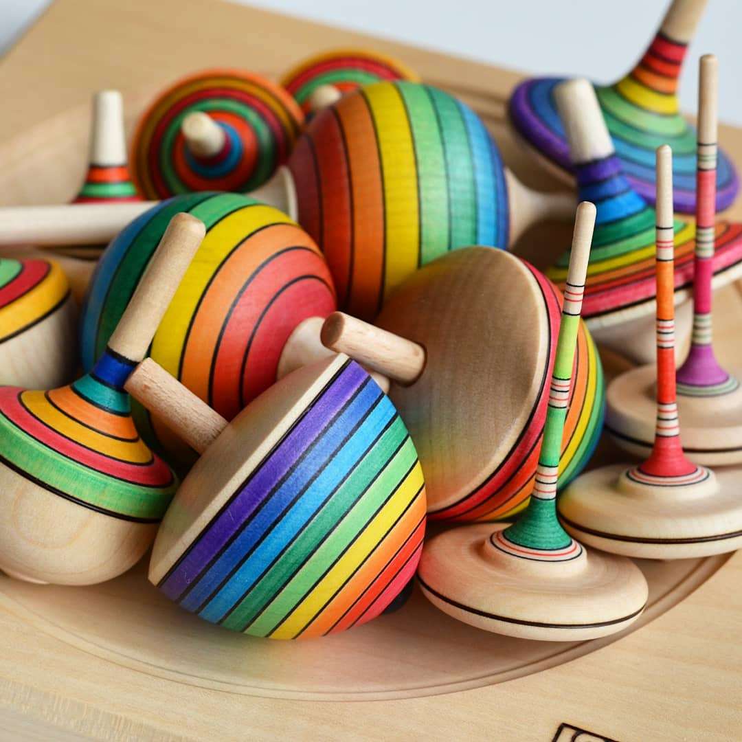 Mader Rainbow Spinning Tops