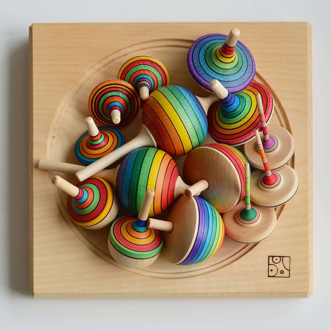 Mader Rainbow Spinning Tops