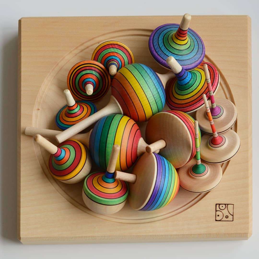 Mader Rainbow Spinning Tops