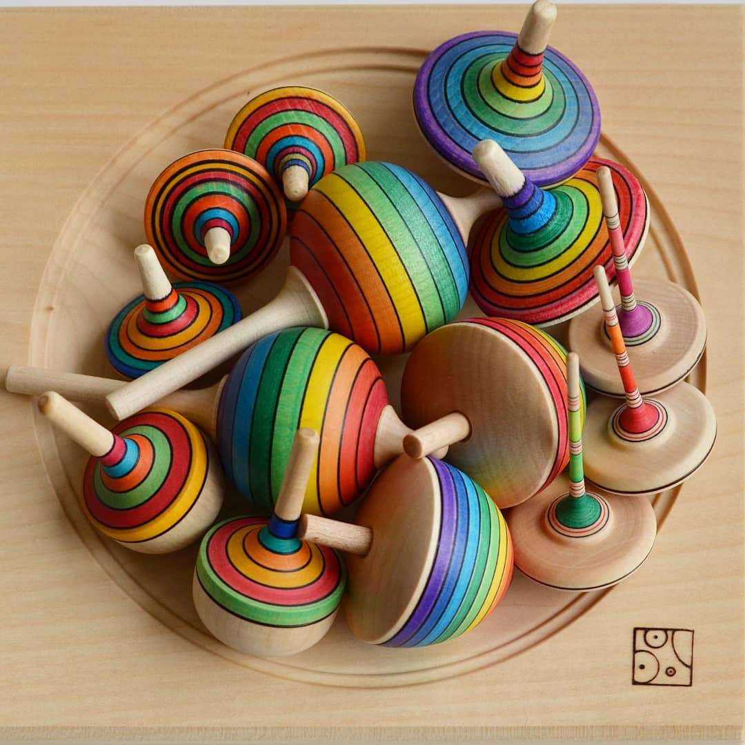 Mader Rainbow Spinning Tops