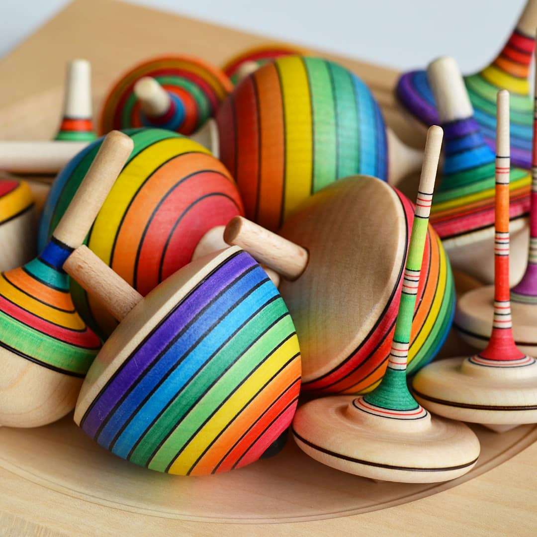 Mader Rainbow Spinning Tops