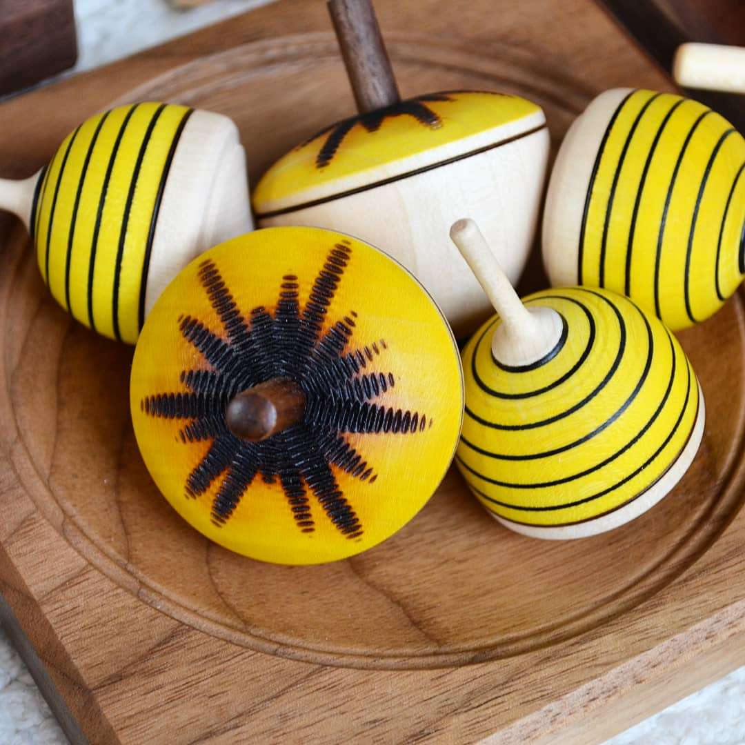 Mader Sun Egg and Bee Spinning Top