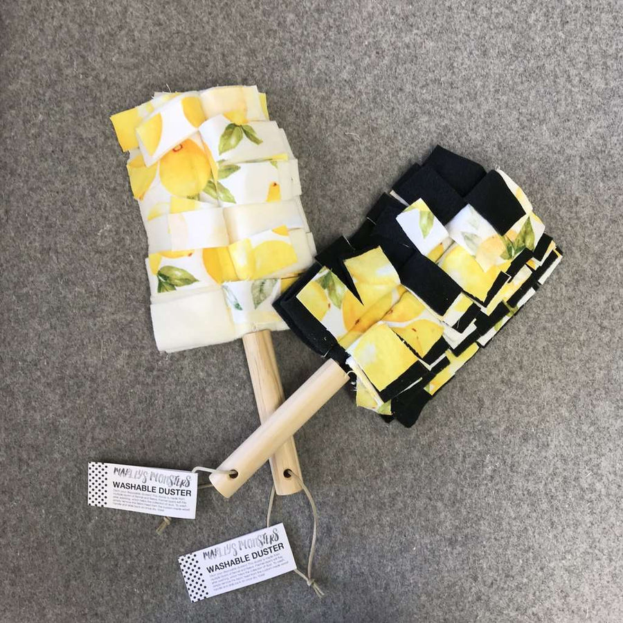 Marley's Monsters Washable Duster - Ivory Vintage Lemons