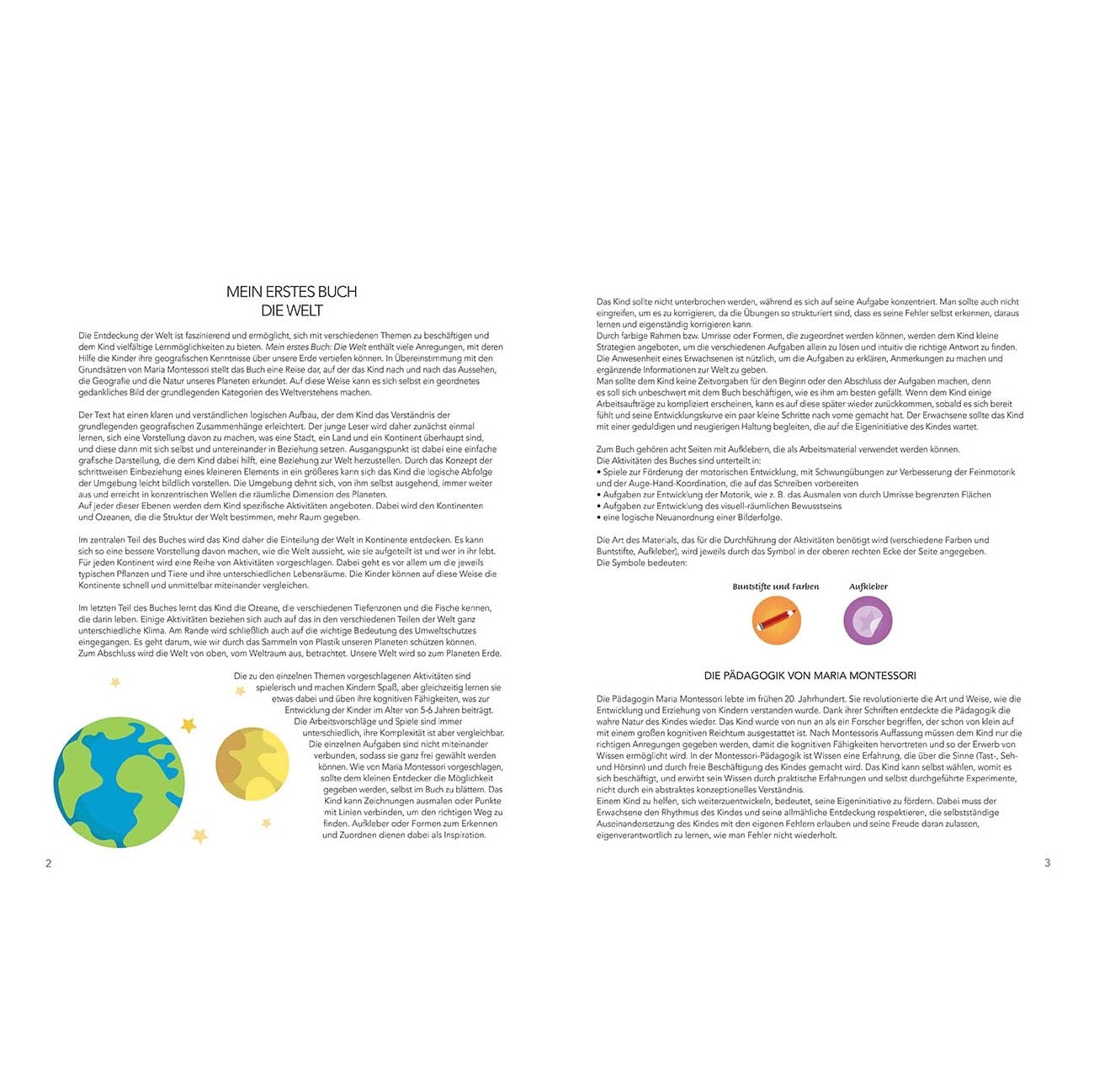 Mein erstes Buch Die Welt Montessori eine Welt der Weiterentwicklung