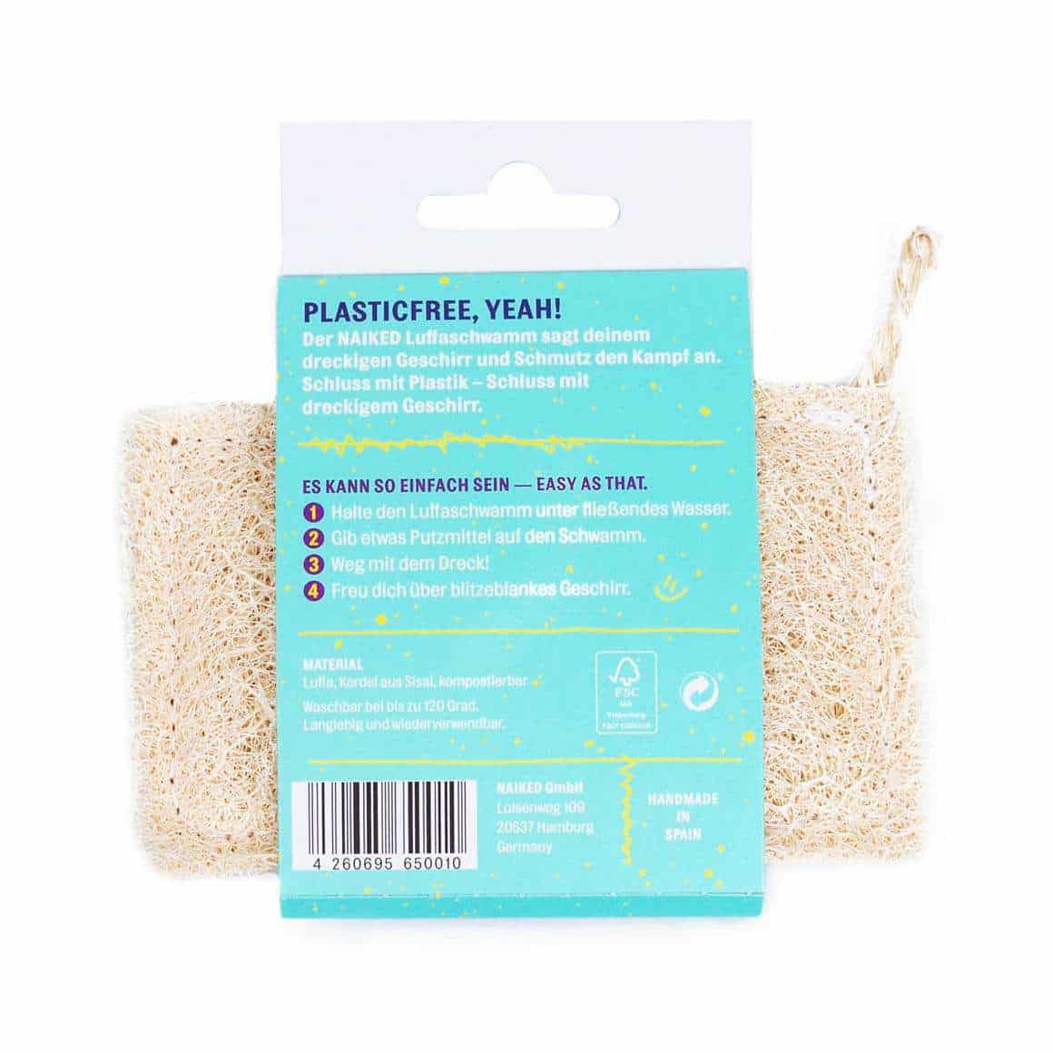 NAIKED Loofah Dishwashing Sponge