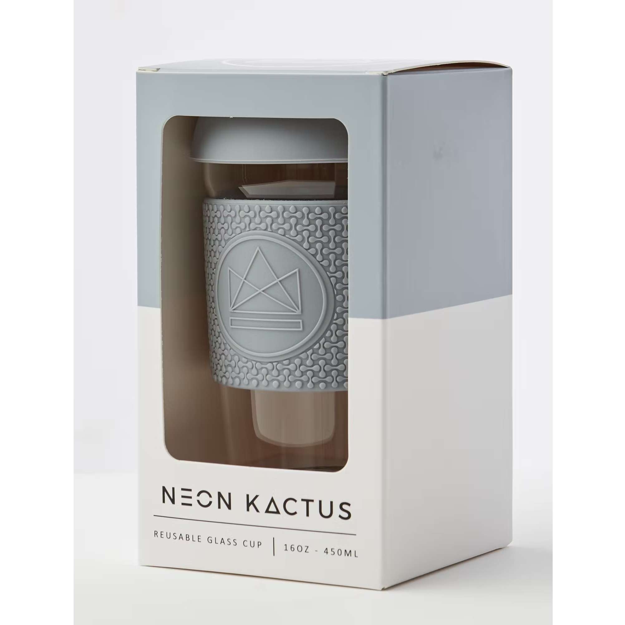 Neon Kactus Glass Cup - Forever Young - Grey big (470ml)