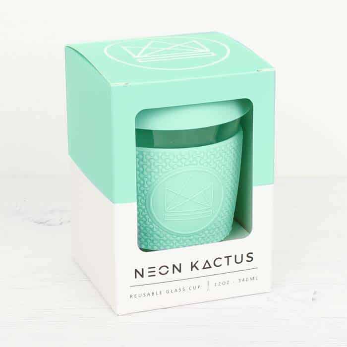 Neon Kactus Glass Cup - Free Spirit - Mint