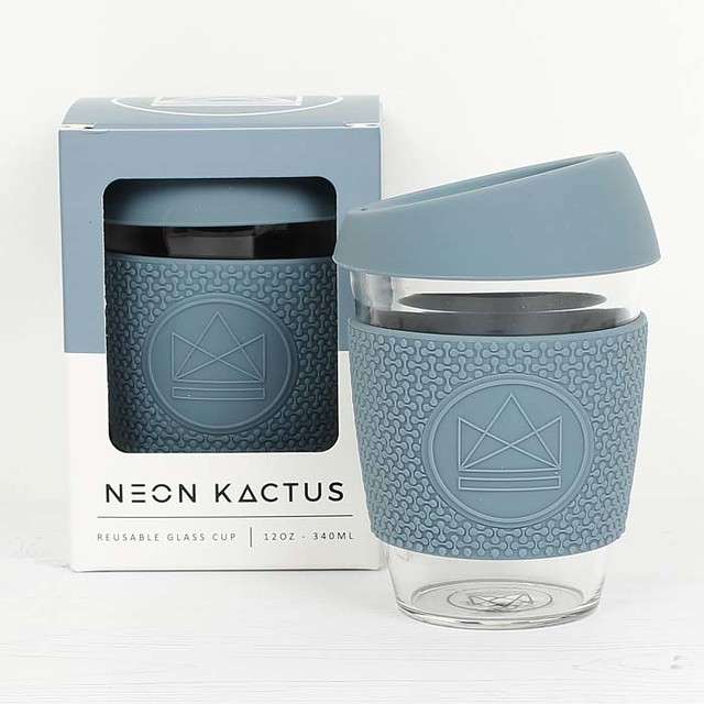 Neon Kactus Glass Cup - Super Sonic Blue