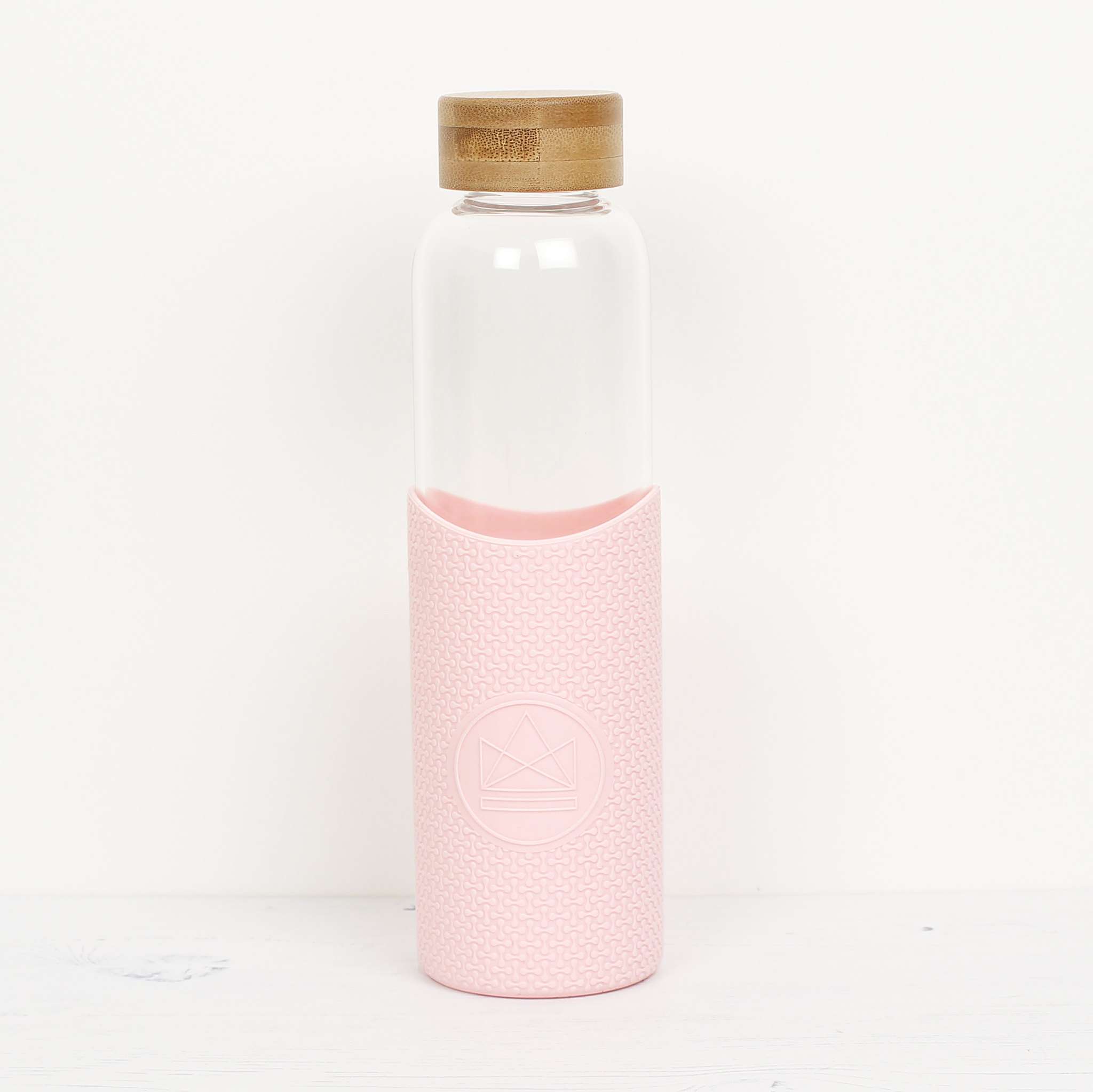 Neon Kactus Glass Water Bottle (Flamingo - Pink)