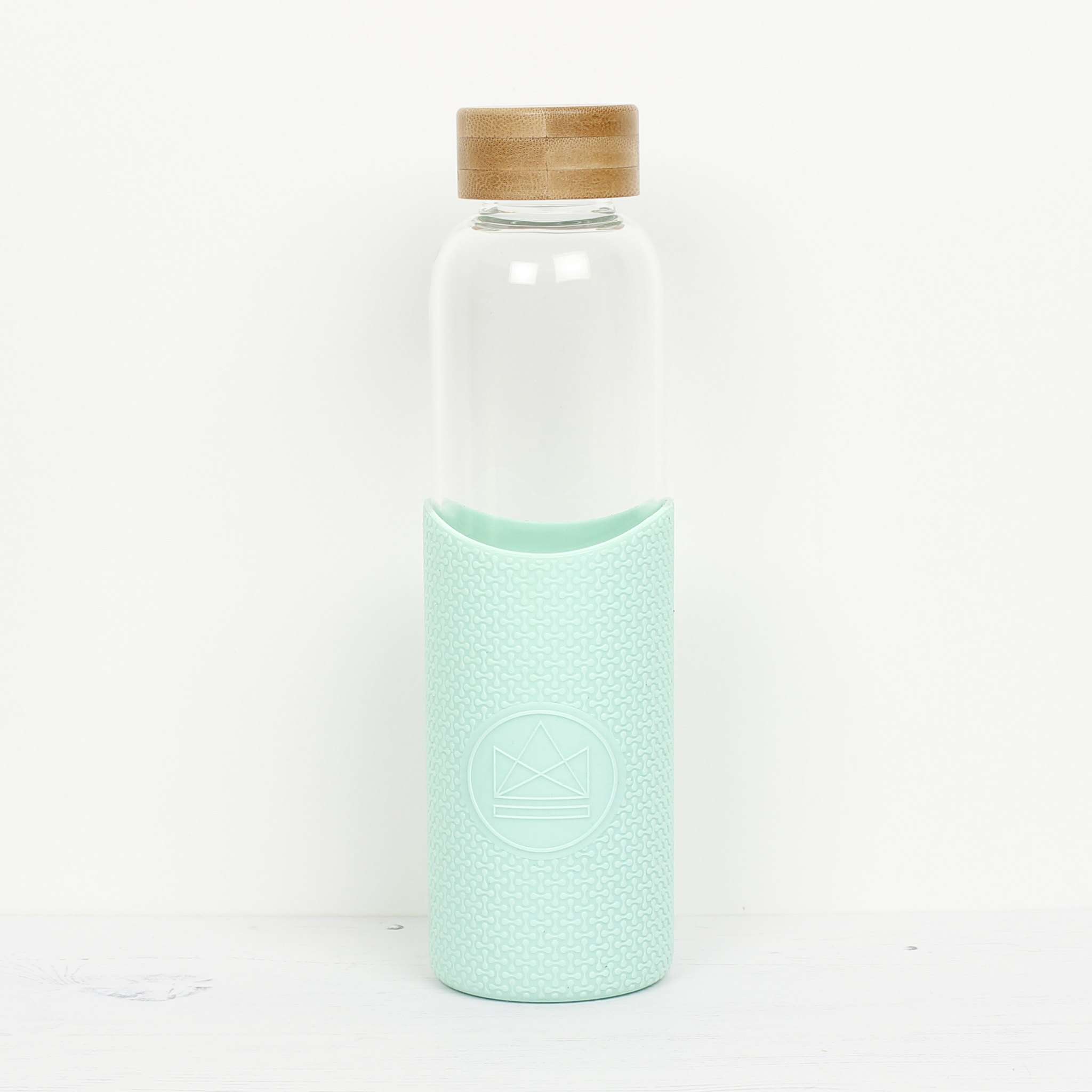 Neon Kactus Glass Water Bottle (Free Spirit - Mint)