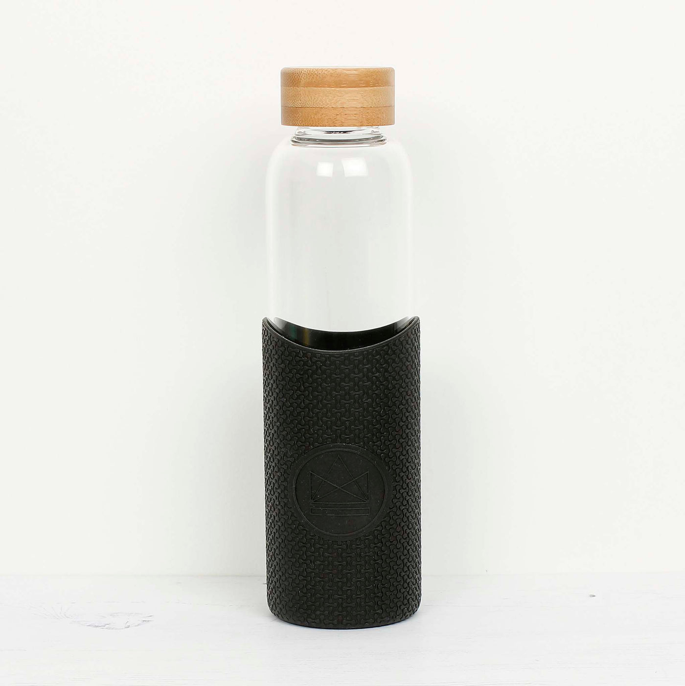 Neon Kactus Glass Water Bottle (Rockstar - Black)