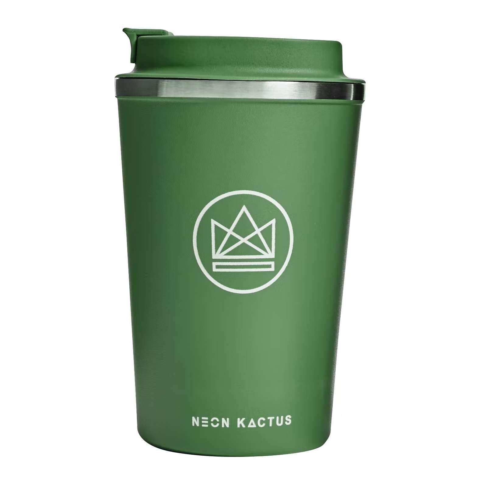 Neon Kactus Travel Mug - Happy Camper green