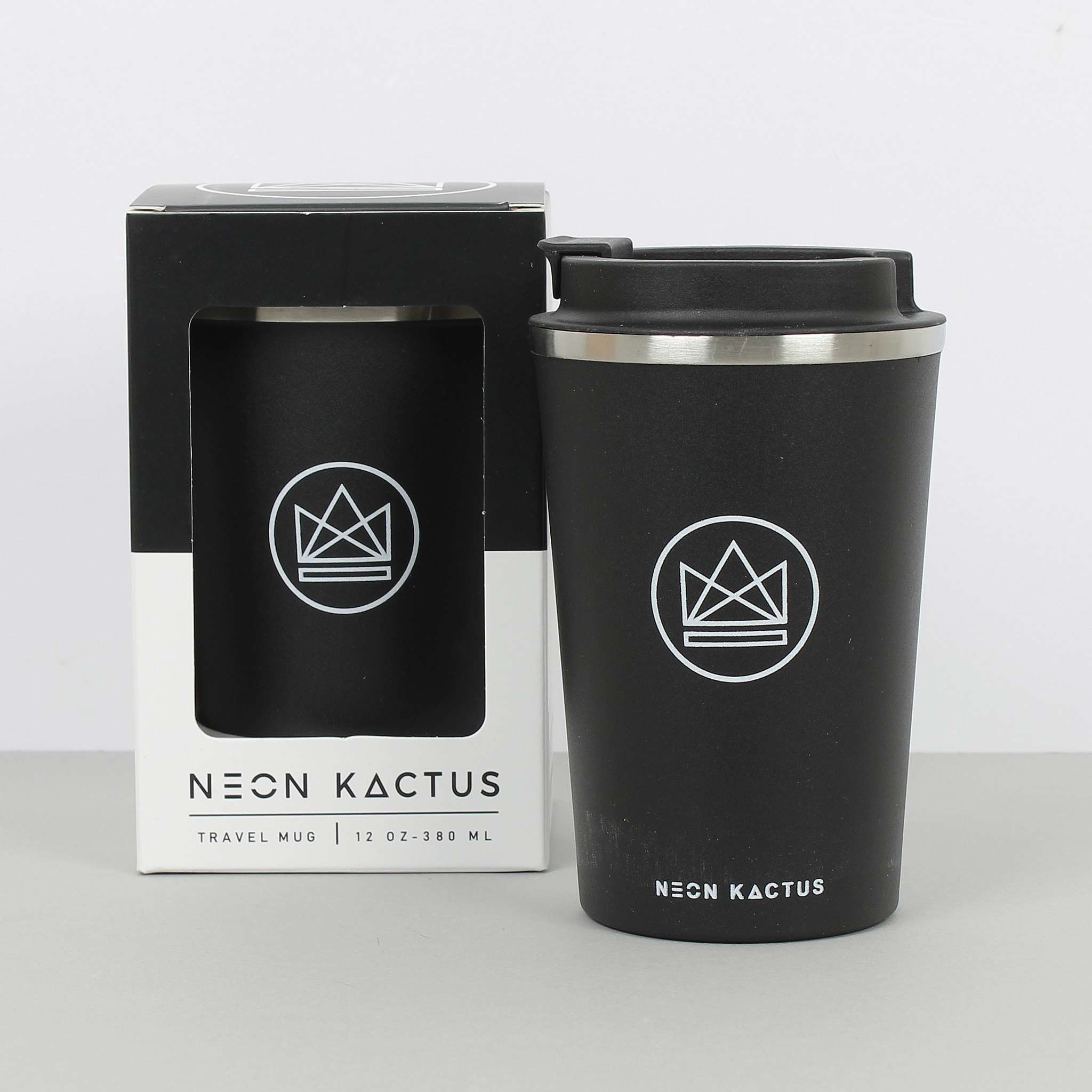 Neon Kactus Travel Mug (Rockstar - Black)