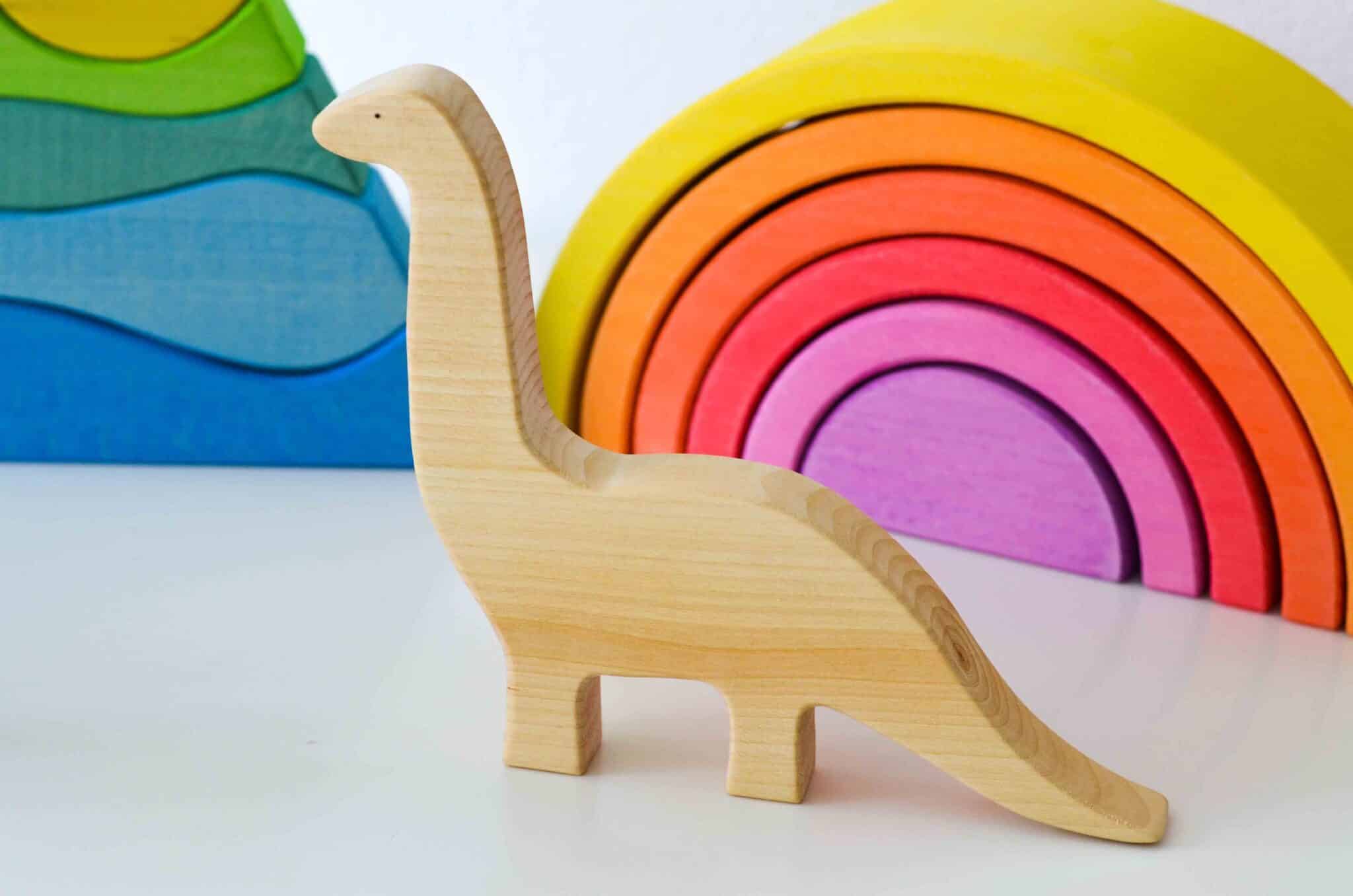 Ocamora Wooden Diplodocus Dinosaur