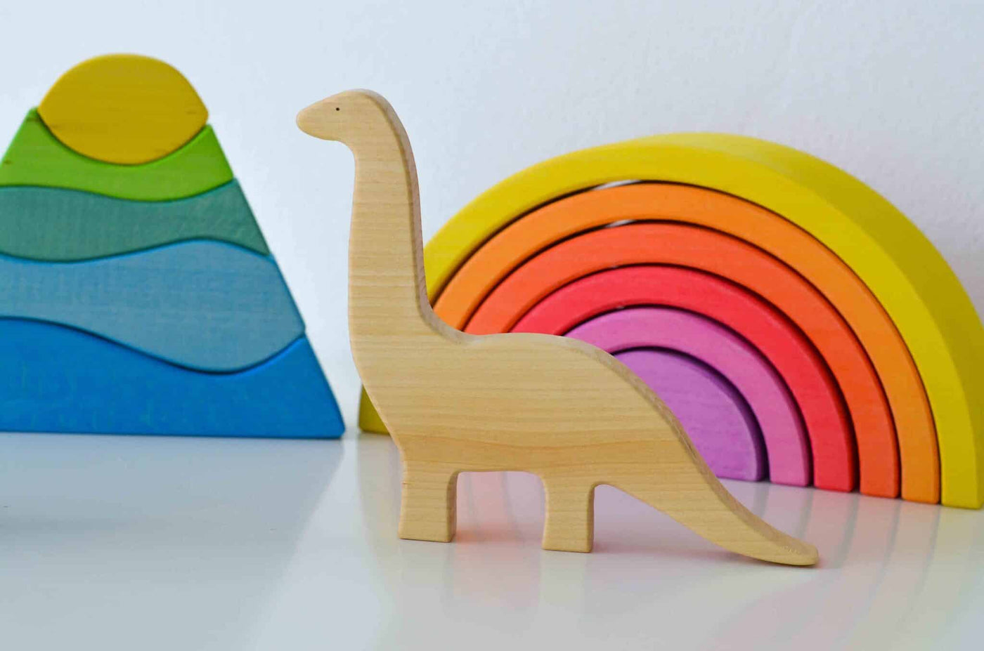 Ocamora Wooden Diplodocus Dinosaur