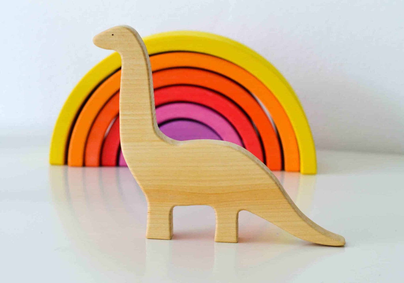 Ocamora Wooden Diplodocus Dinosaur