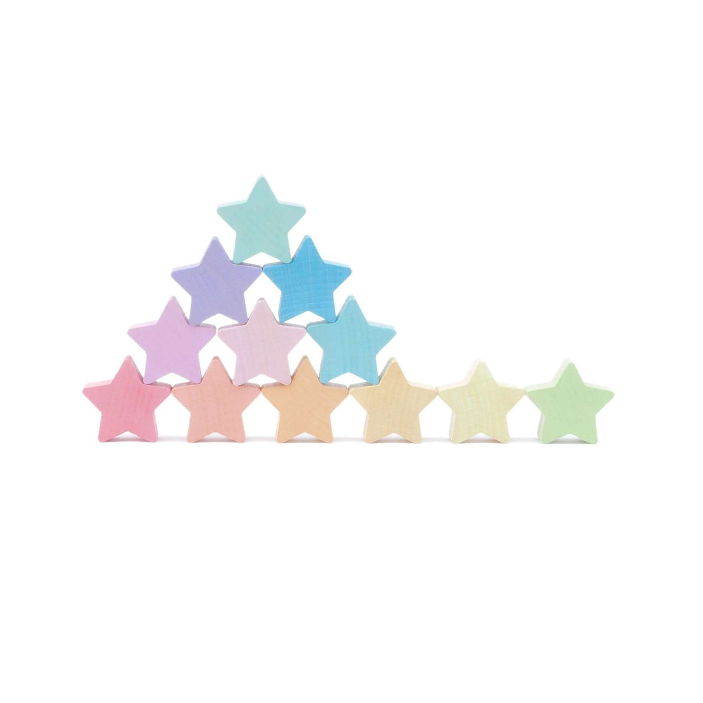 Ocamora Wooden Stars (Set of 12) - Pastel