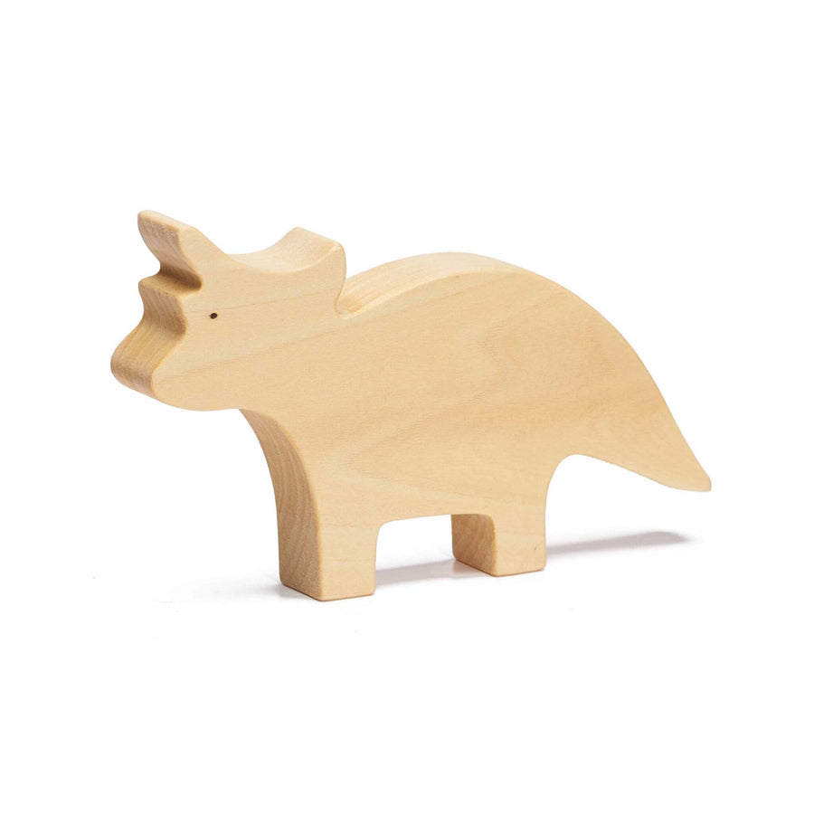 Ocamora Wooden Triceratops Dinosaur