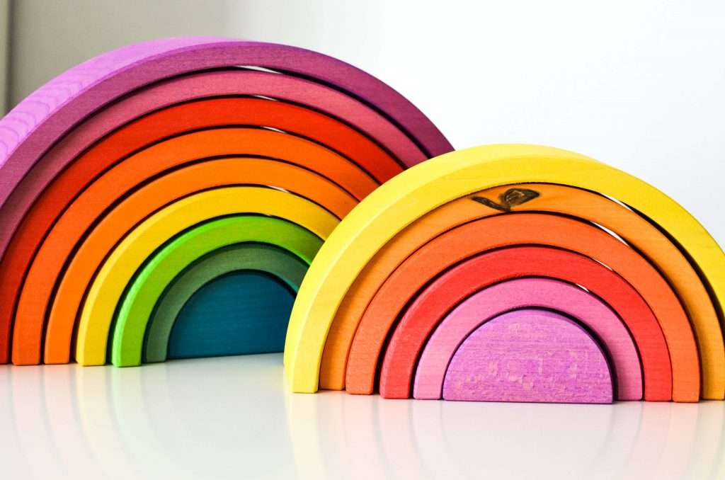 Ocamora yellow 6 piece rainbow & purple 9 piece rainbow