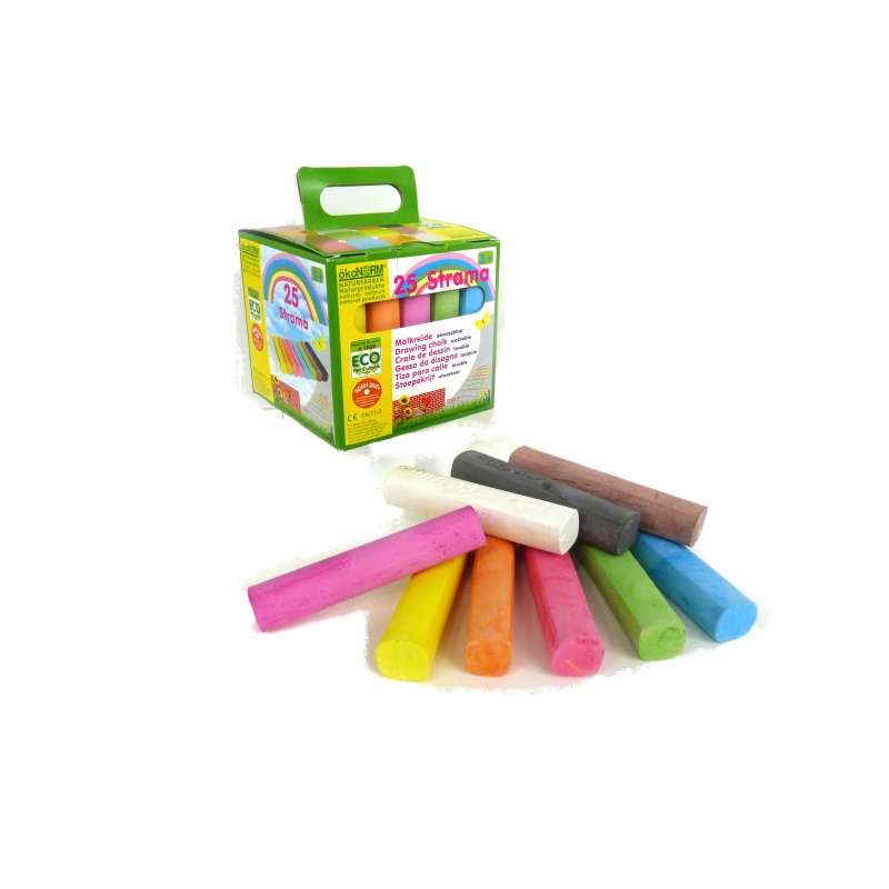 Ökonorm drawing-chalk-carton-25-chalks-9-colors