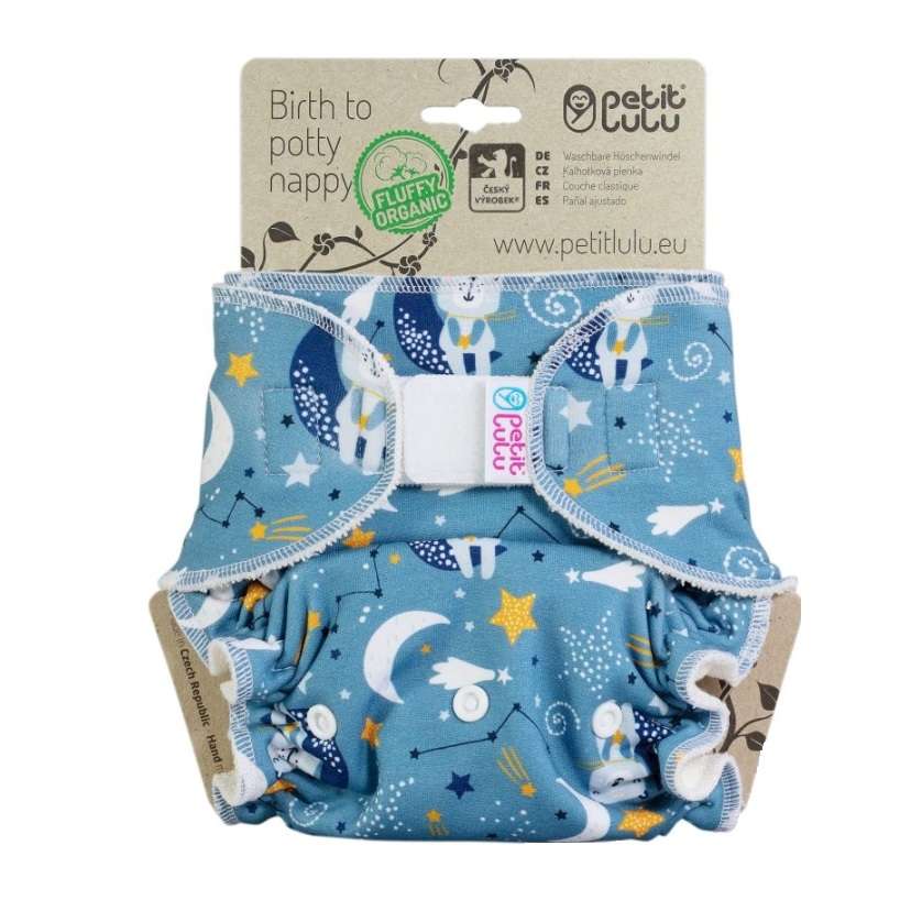 Petit Lulu Fitted Nappy Fluffy Organic (One Size)