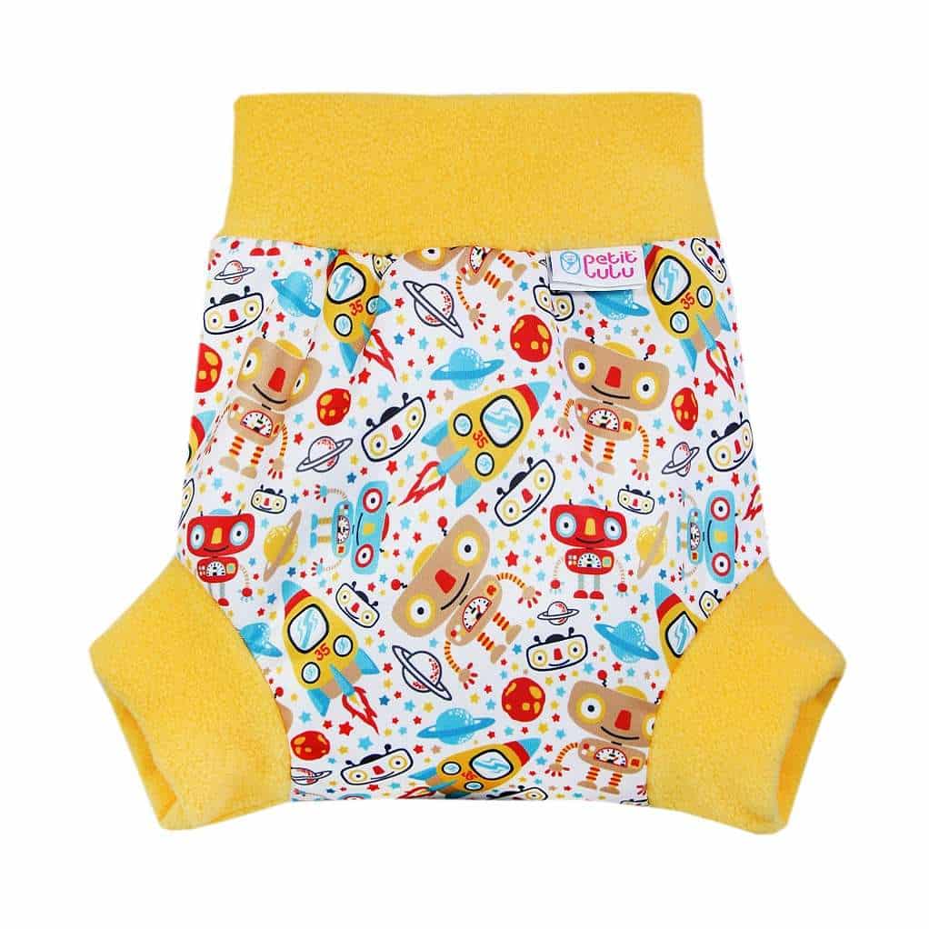 Petit Lulu Pull-Up Nappy Cover (Robots)