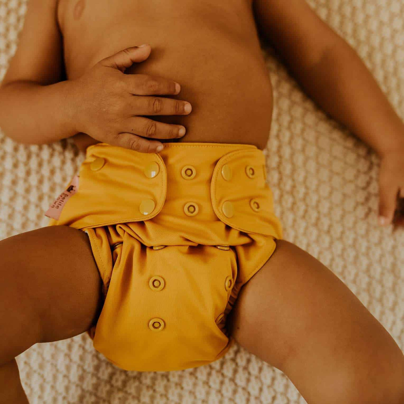 Petite Crown Cloth Nappy OS - Mustard