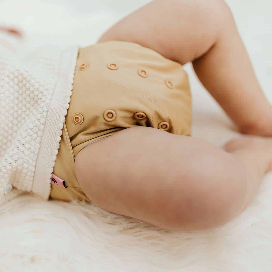 Petite Crown Cloth Nappy OS - Sand