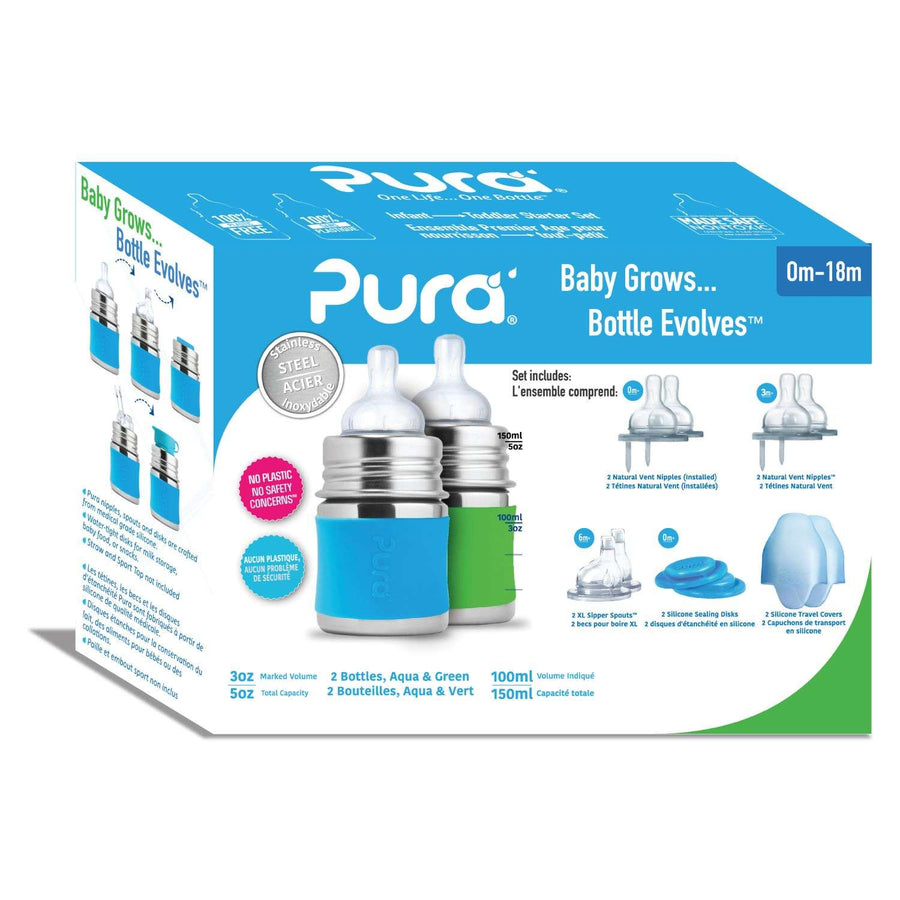 Pura Kiki® Infant Starter Set 125 ml - blue and green (2)