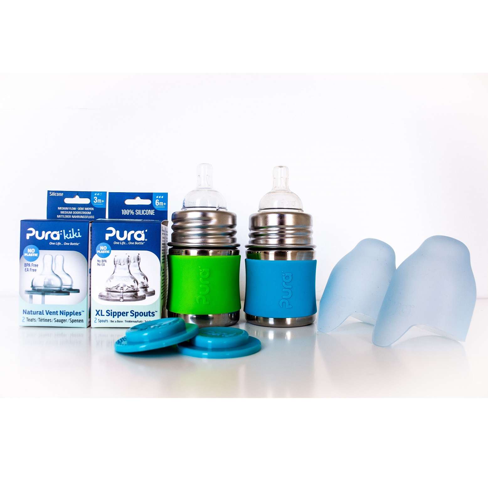 Pura Kiki® Infant Starter Set 125 ml - blue and green (3)