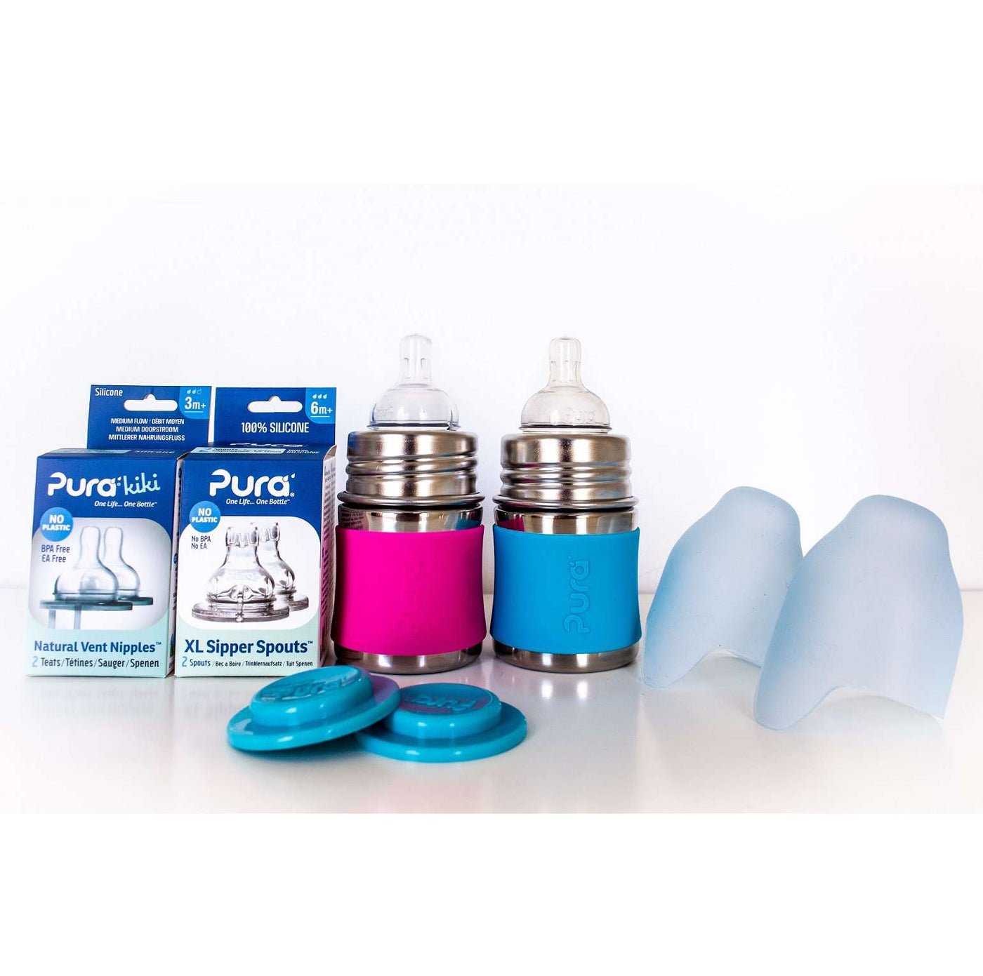 Pura Kiki® Infant Starter Set 125 ml - blue and pink (3)