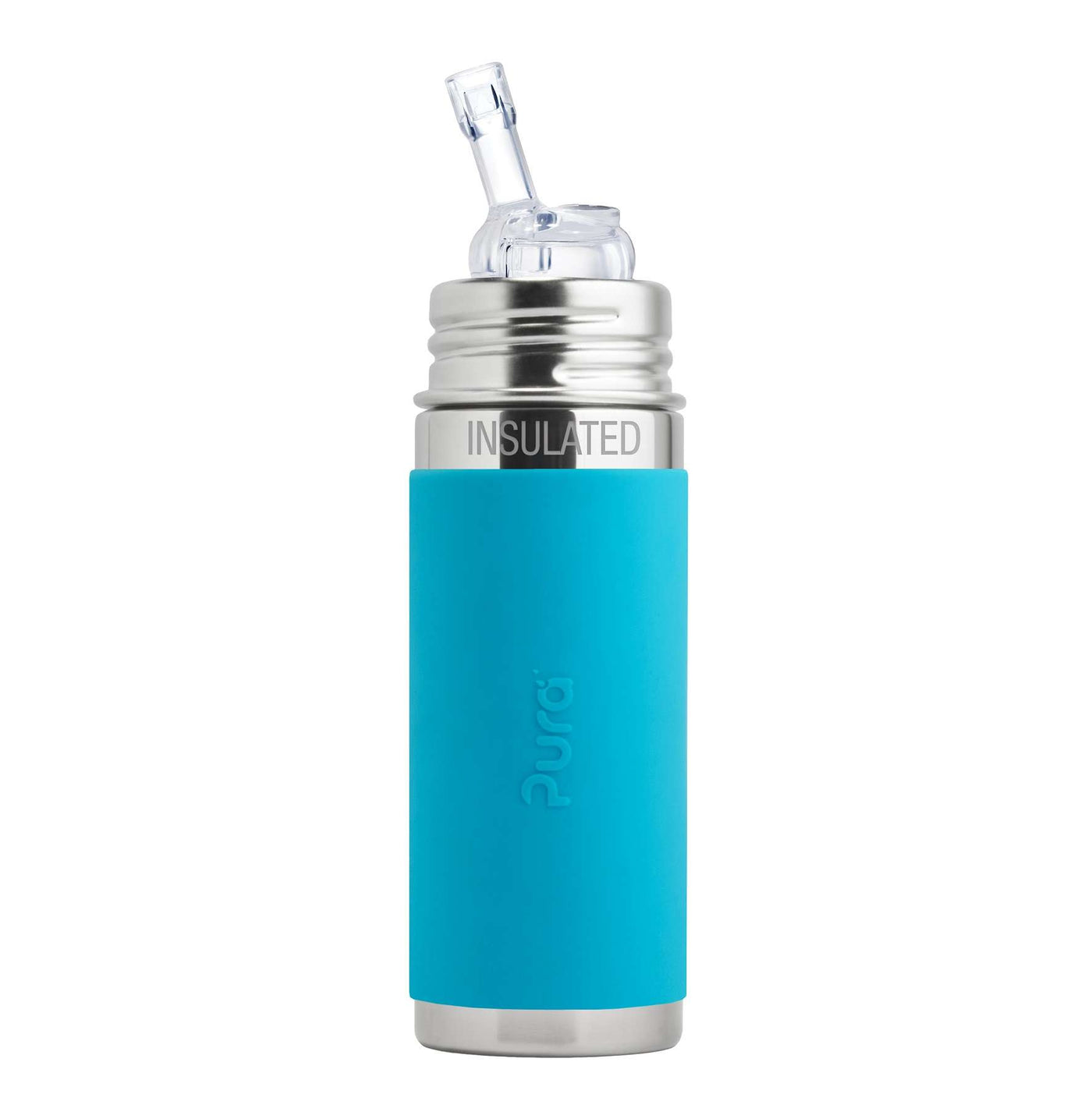 Pura Kiki® Insulated Infant Bottle (250ml) 9oz - Straw Cup - Aqua