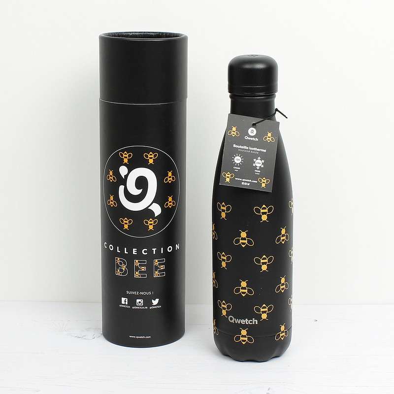 Qwetch Insulated Stainless Steel Bottle - Bees