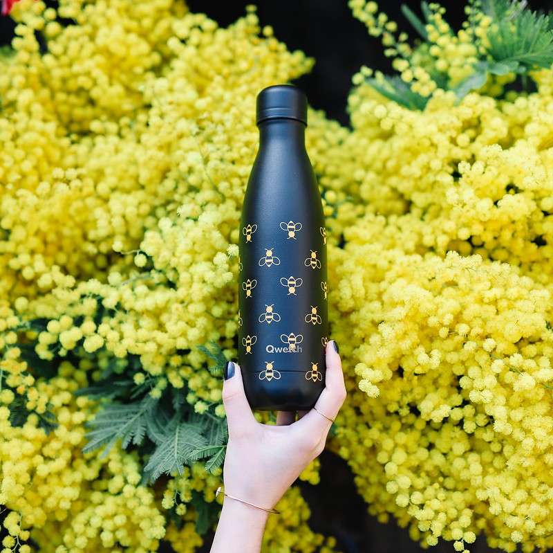 Qwetch Insulated Stainless Steel Bottle - Bees