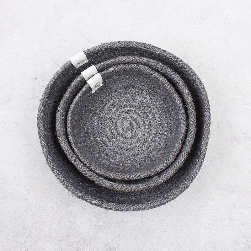 ReSpiin Jute Bowl Set (Mini - Grey)