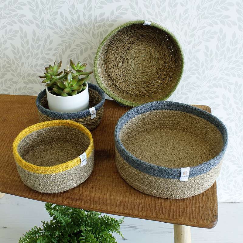 Respiin Shallow Seagrass & Jute Basket