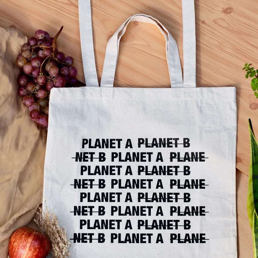 Rewinder Planet A, No Planet B Shopping Bag