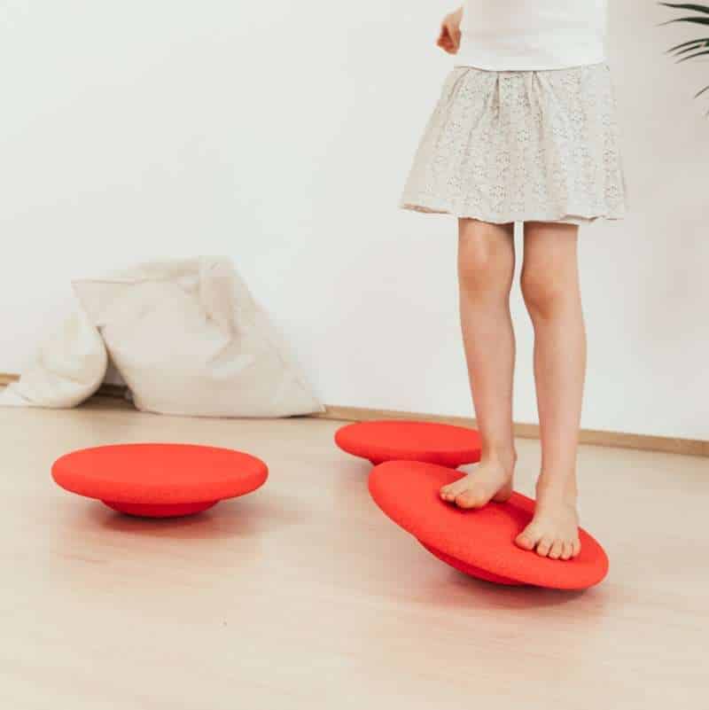 Stapelstein Balance Board Colors Red Set of 3