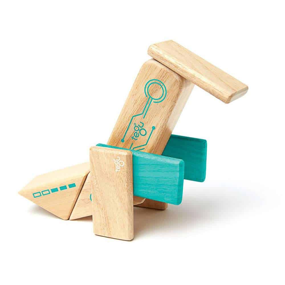 Tegu Magnetic Wooden Blocks (Robo - 8 pieces)