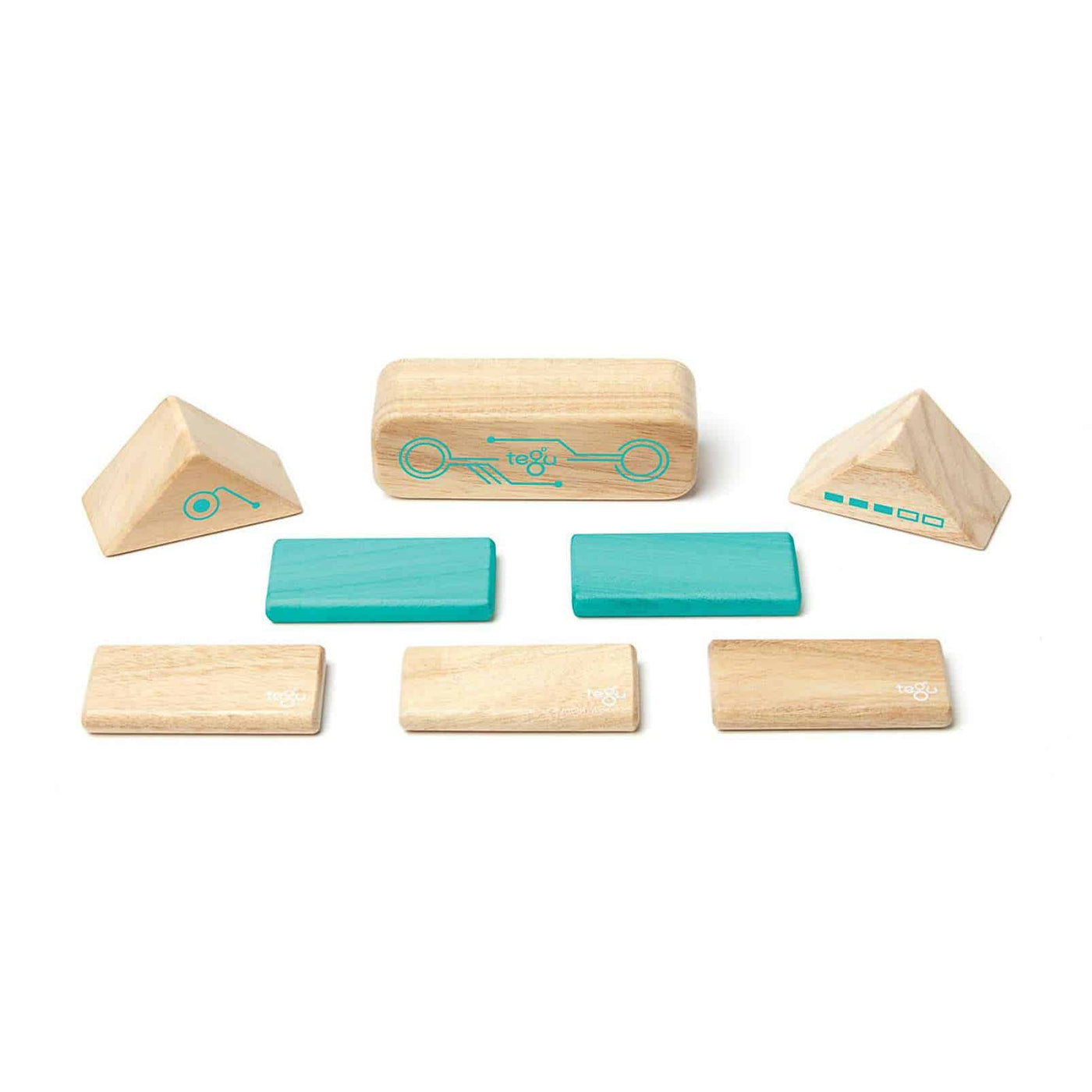 Tegu Magnetic Wooden Blocks (Robo - 8 pieces)