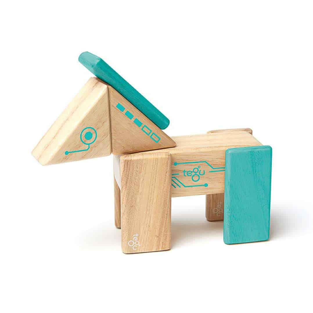 Tegu Magnetic Wooden Blocks (Robo - 8 pieces)