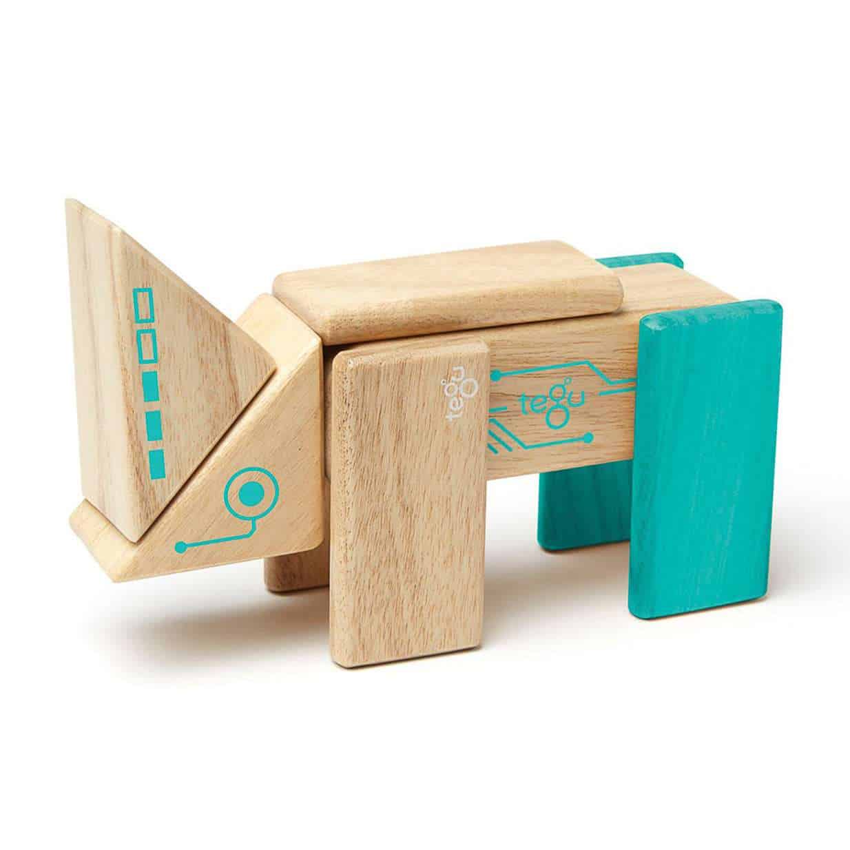 Tegu Magnetic Wooden Blocks (Robo - 8 pieces)