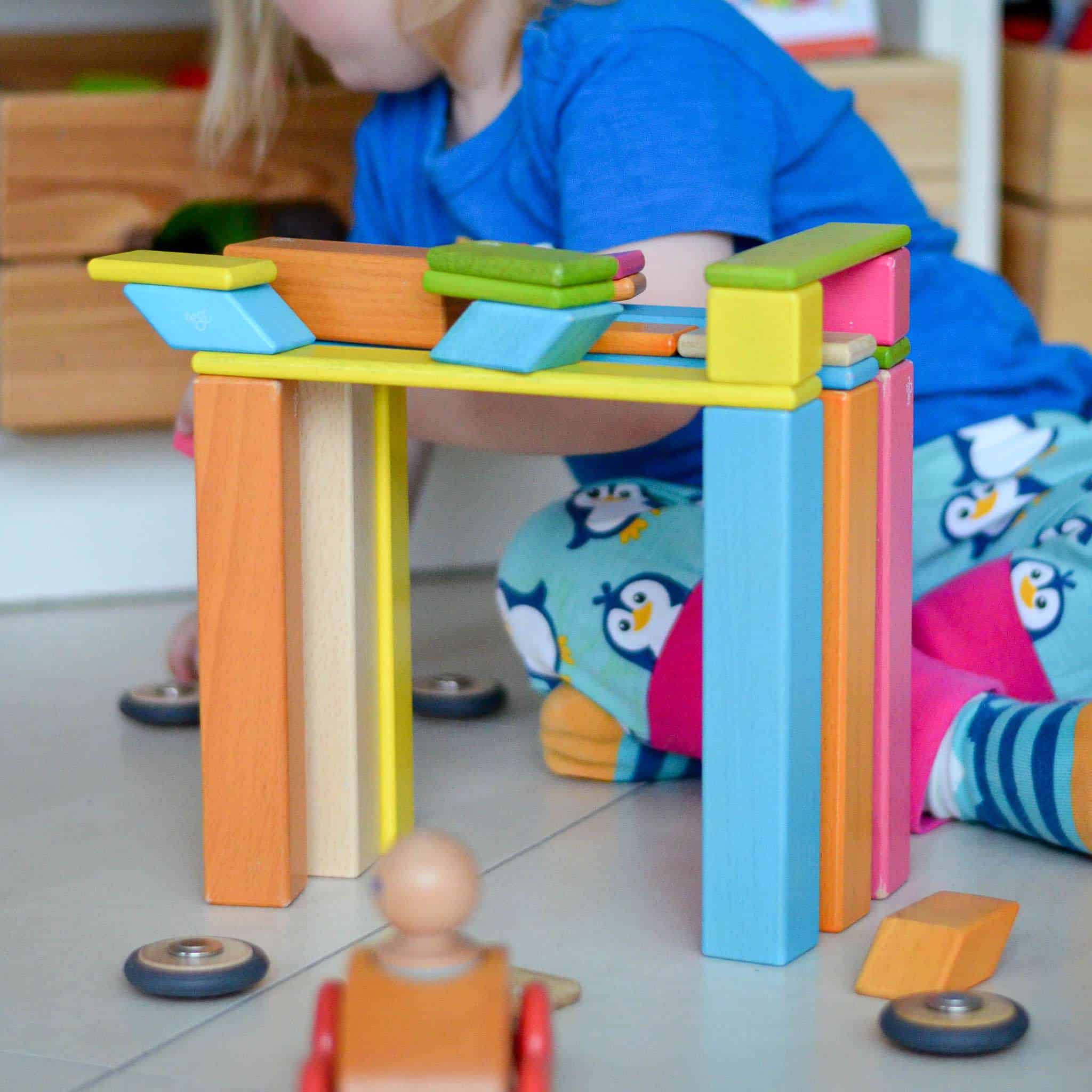 Tegu colourful magnetic wooden building blocks