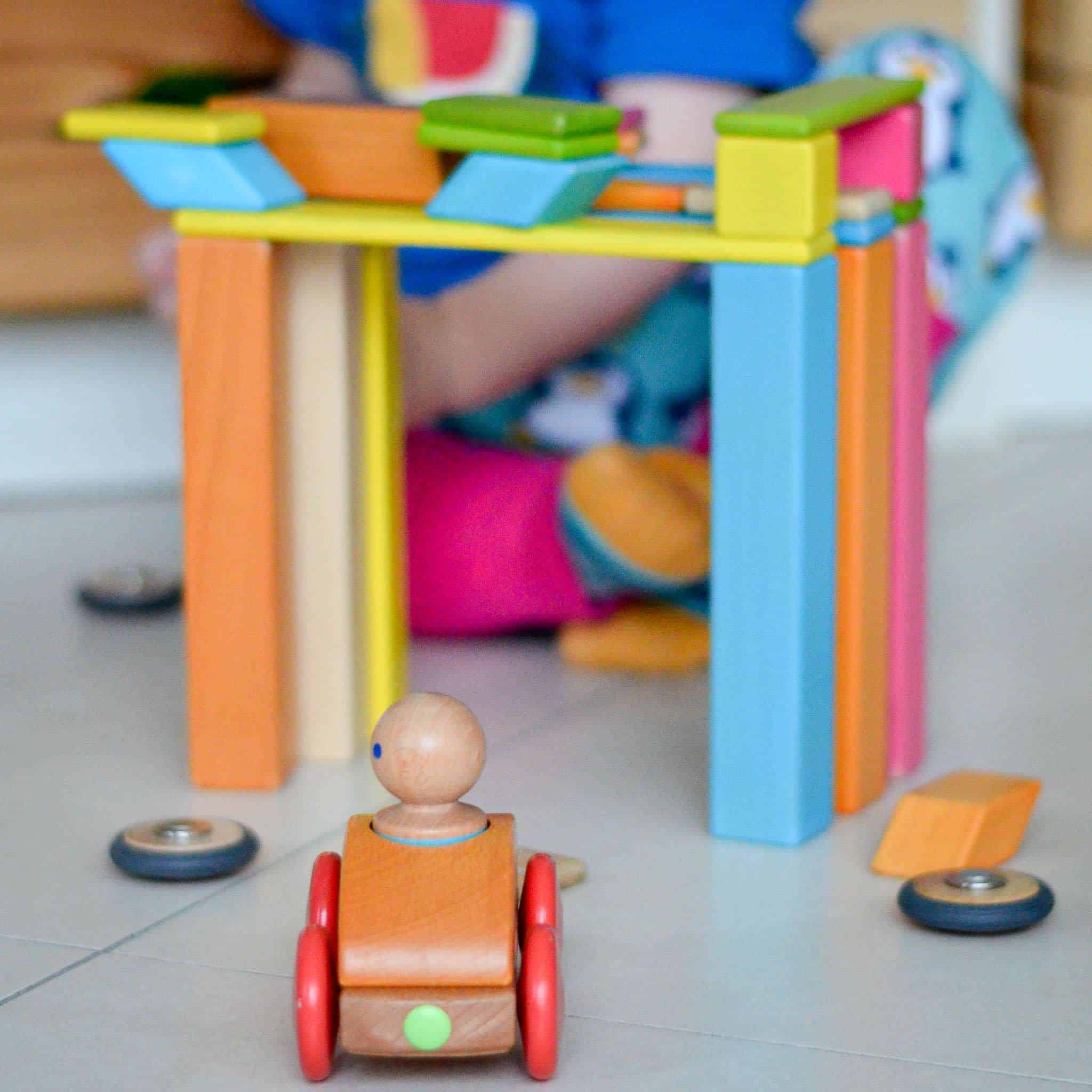 Tegu colourful magnetic wooden building blocks