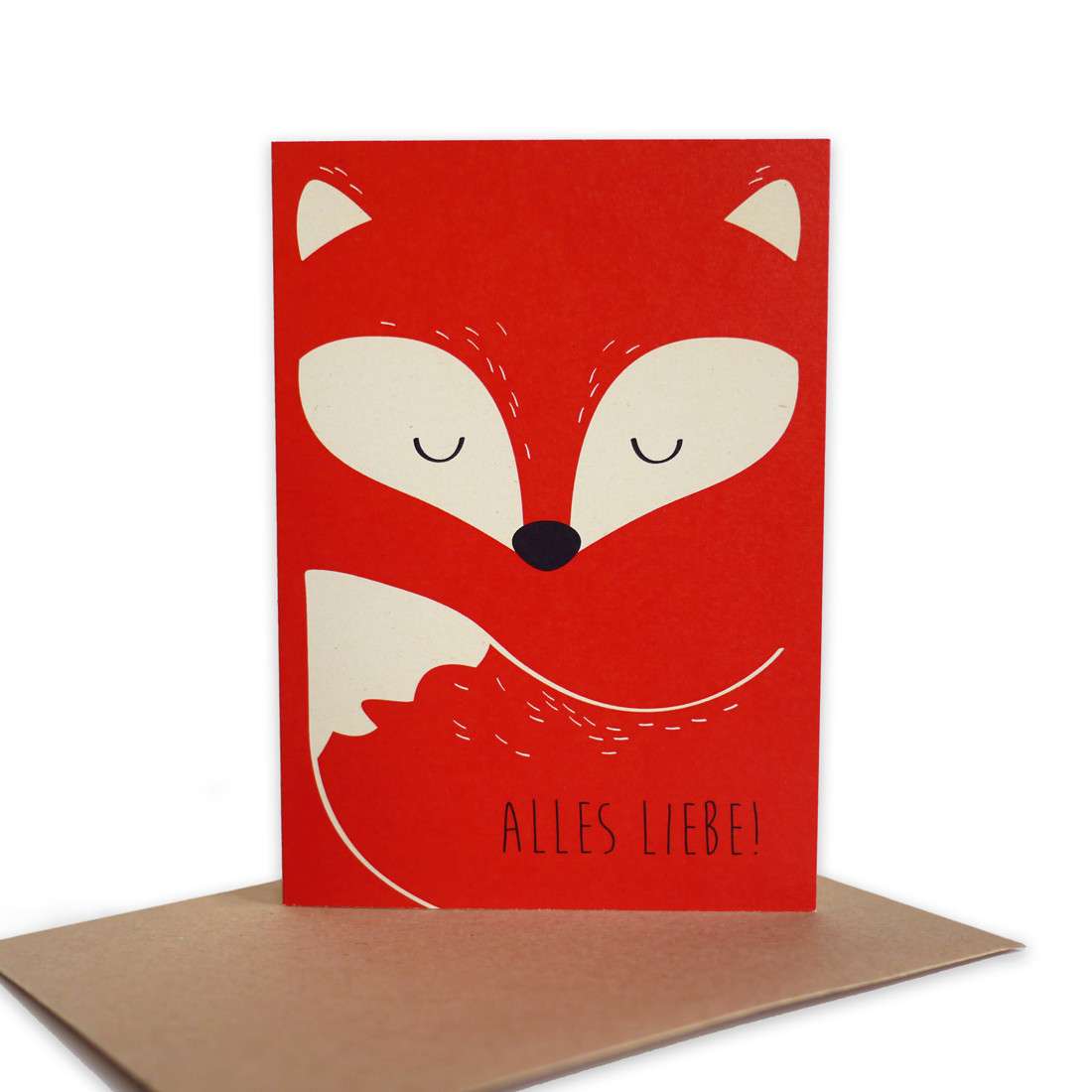 Tell Me Greetings Card ‘Alles Liebe!’ Fox