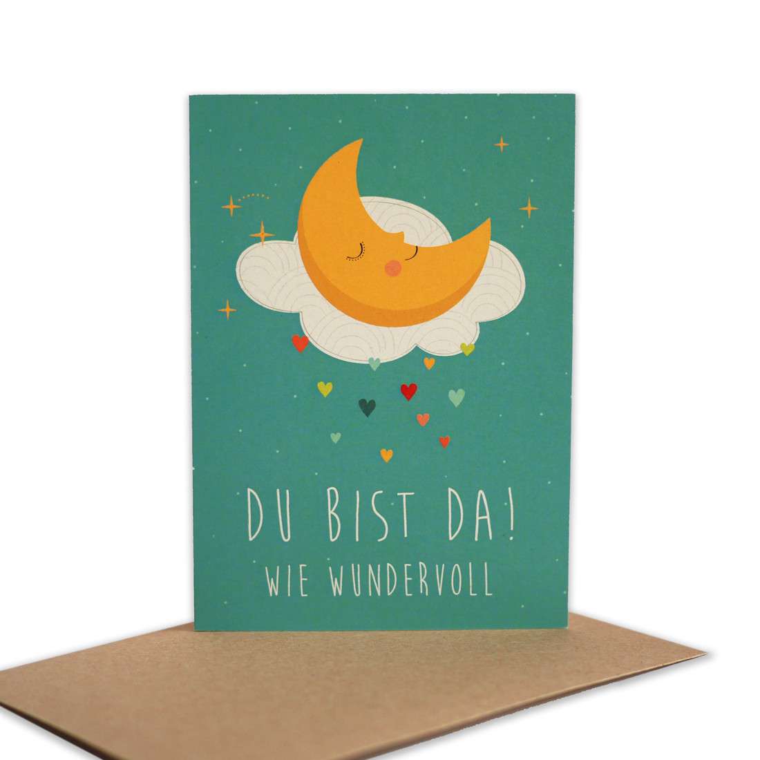 Tell Me Greetings Card ‘Du bist da!’