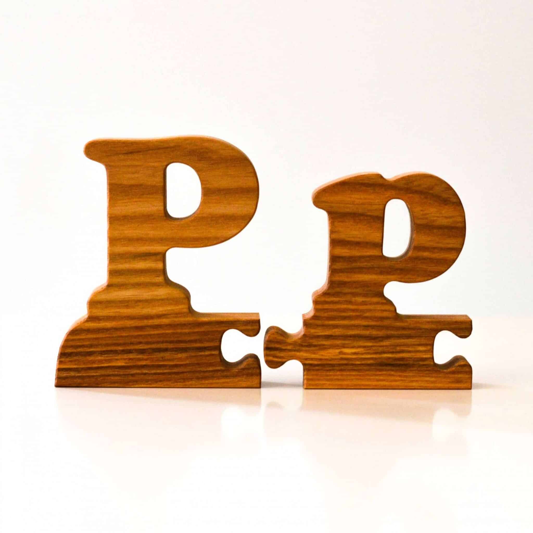 Wooden Frog Puzzle Letters (P,p)