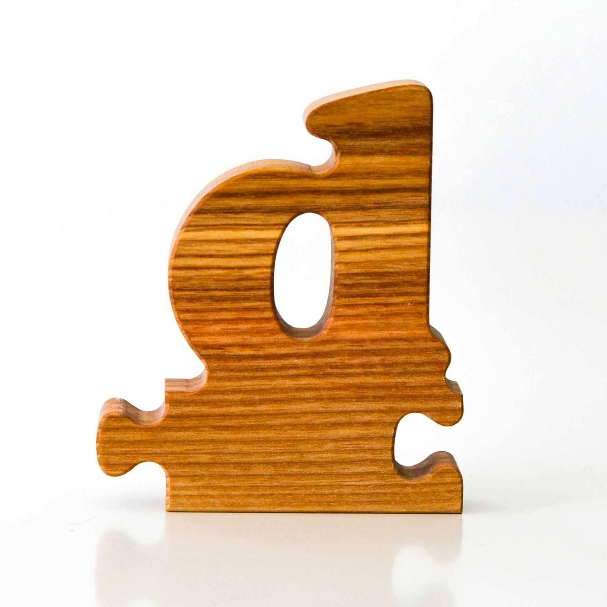 Wooden Frog Puzzle Letters (small d)