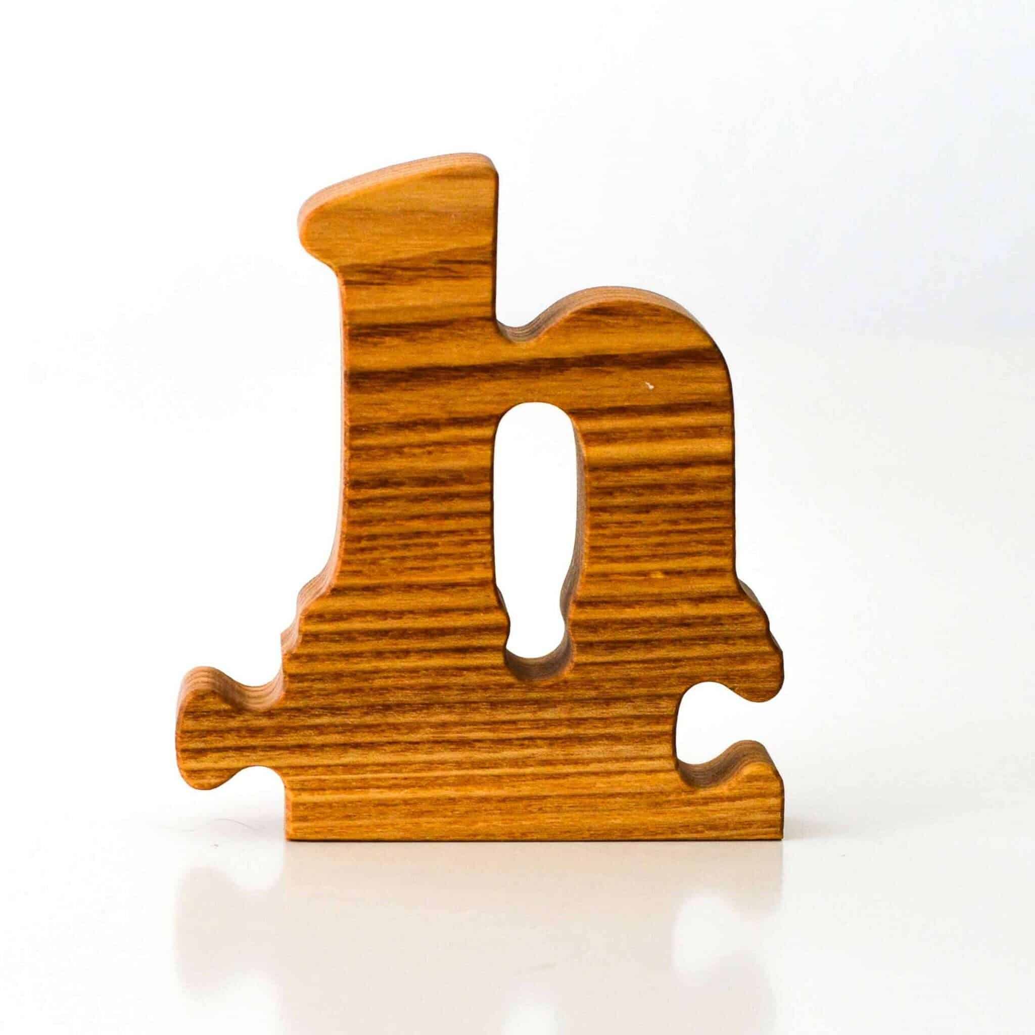 Wooden Frog Puzzle Letters (small h)