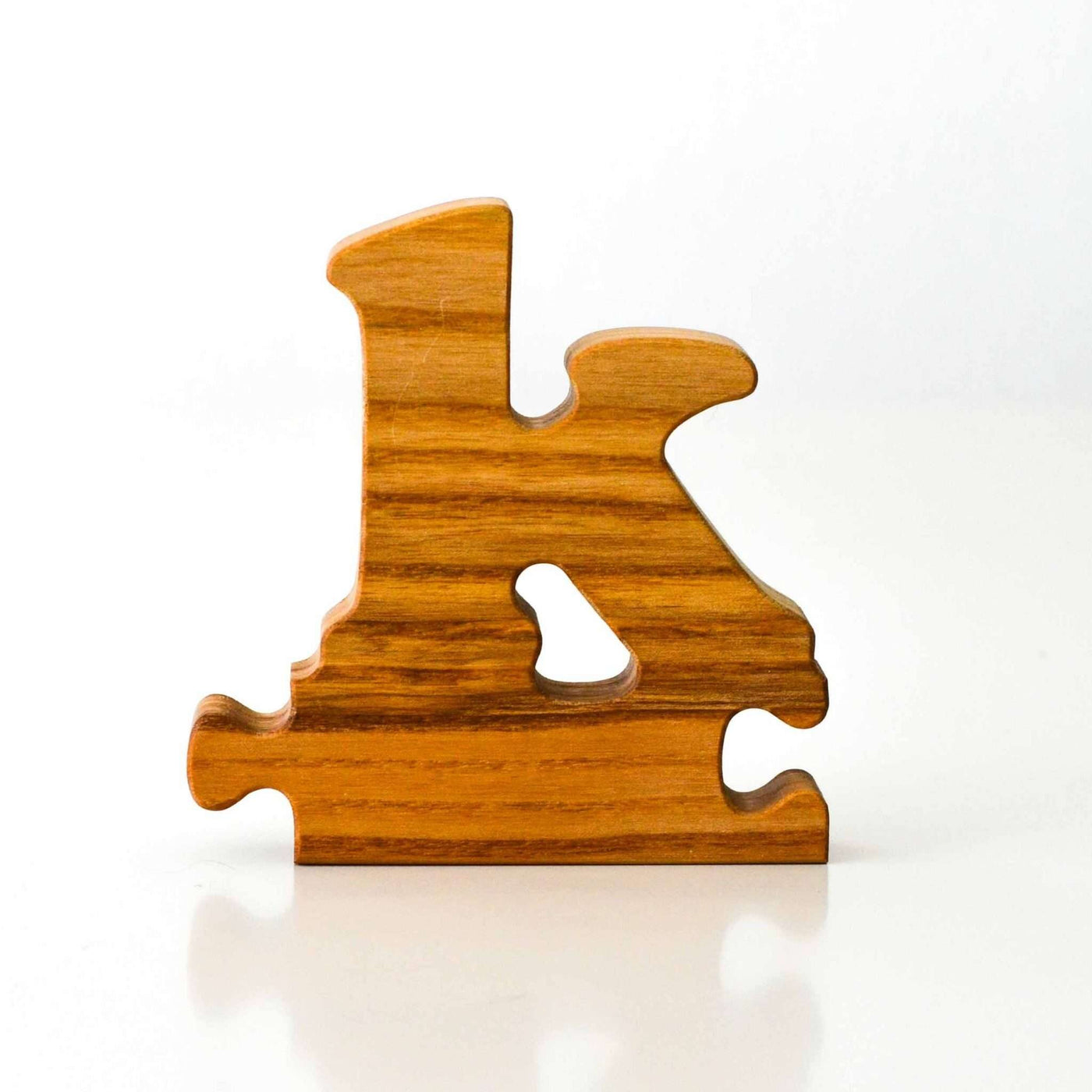 Wooden Frog Puzzle Letters (small k)